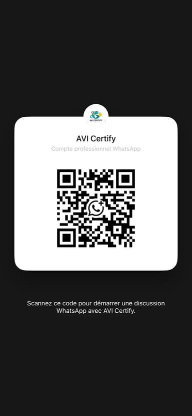 QR Code WhatsApp AVI CERTIFY